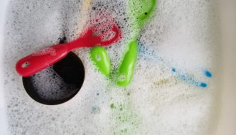 Montessori Inspired Dishwashing Sensory Station Featured Image