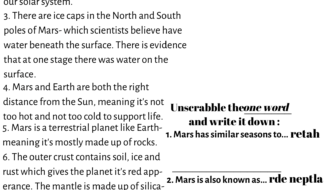 Know The Red Planet Printable Featured Image