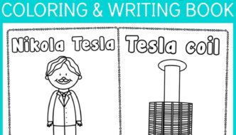 Nikola Tesla Accomplishments and Coloring Book Featured Image