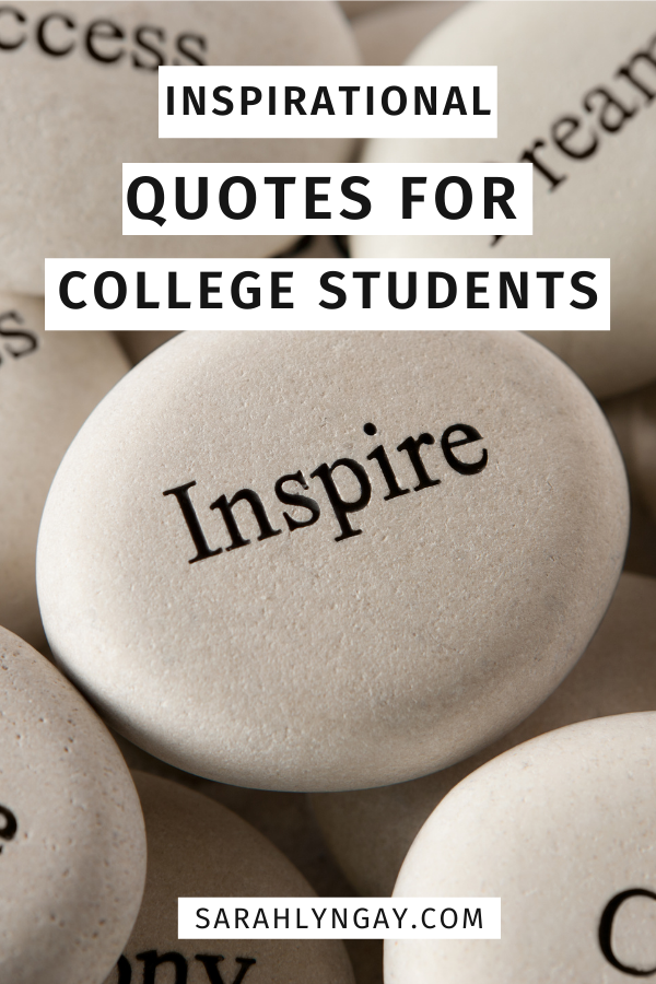Inspirational Quotes For College Students image of quote rocks